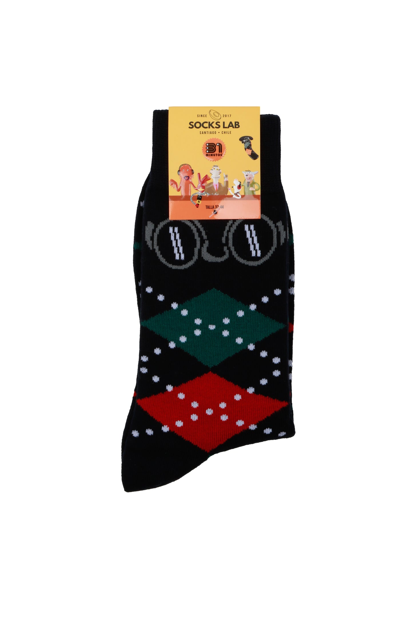 Calcetines con diseño Socks Lab 31 min - Calcetín con Rombos Man