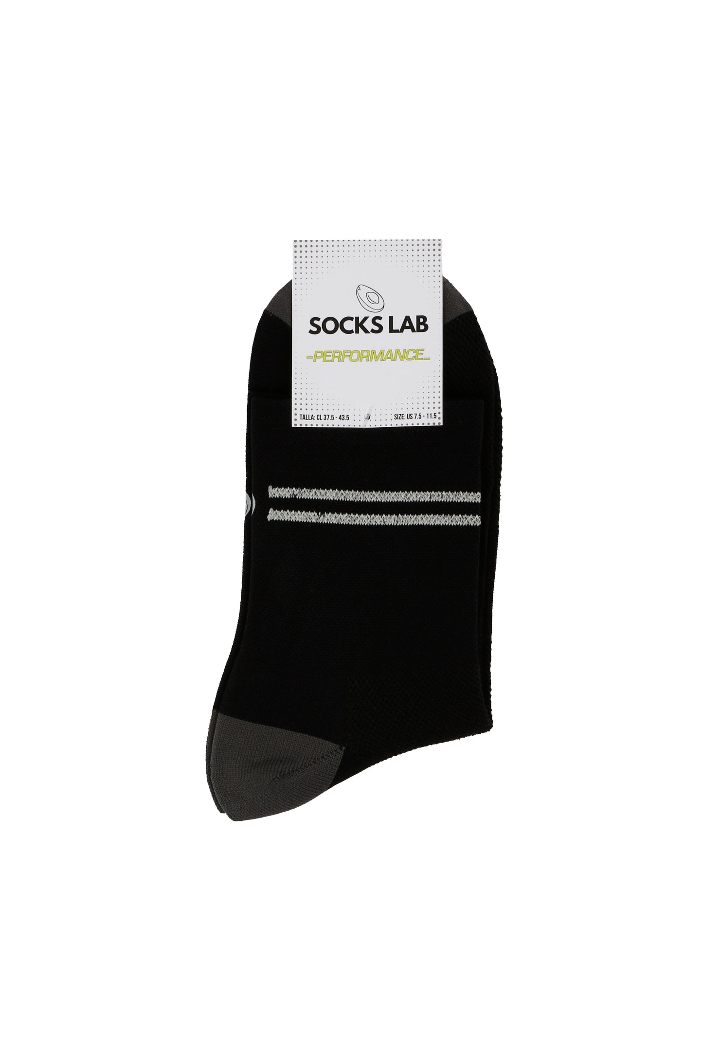 Calcetines Running Reflectante 360° - Quarter Black