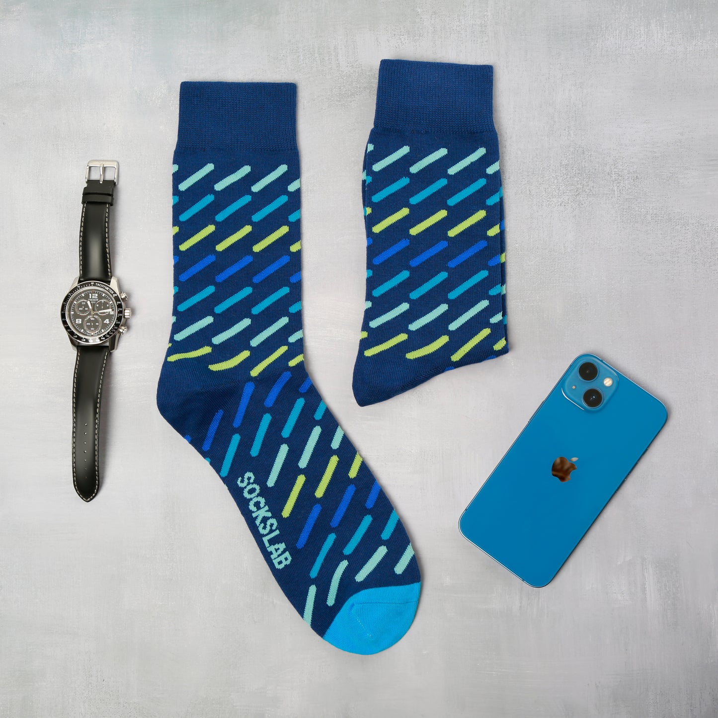 Calcetines con diseño Socks Lab - Lluvia Azul