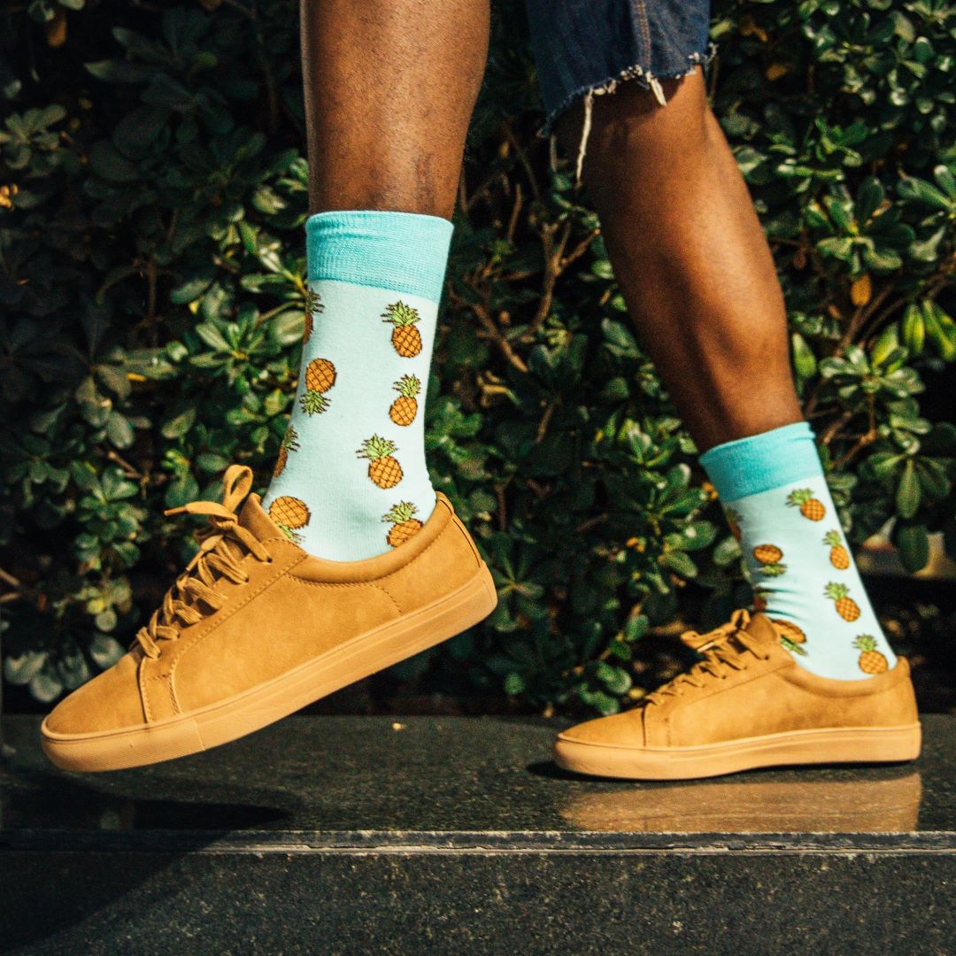 Calcetines con diseño Socks Lab - Piña Celeste