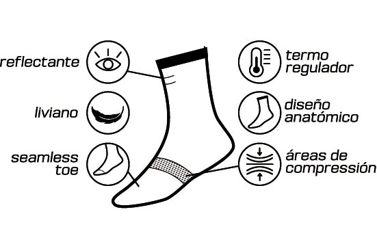 calcetines-deportivos-transpirables-con-compresión-running