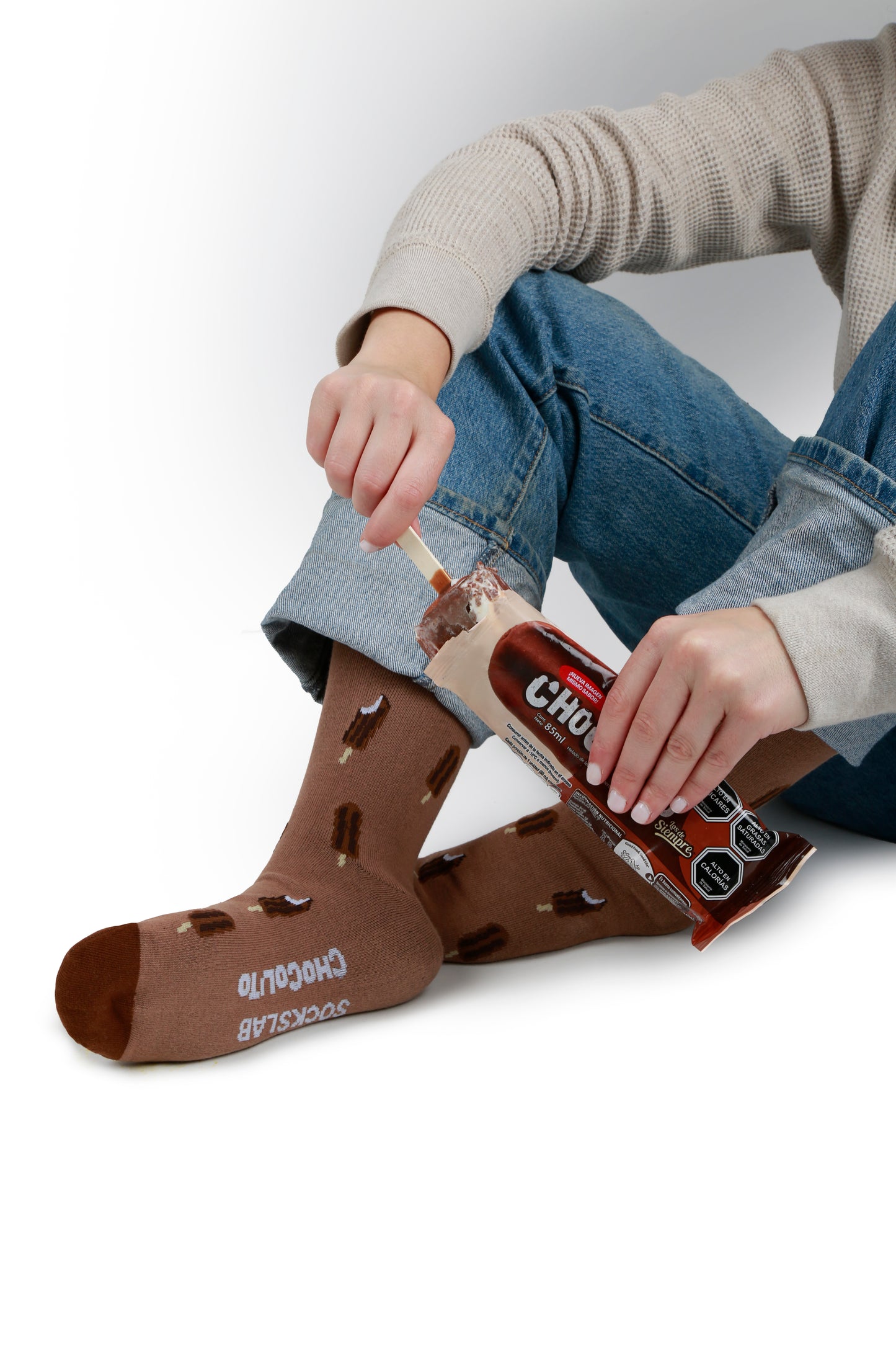 calcetines con diseño helados savory chocolito nestle