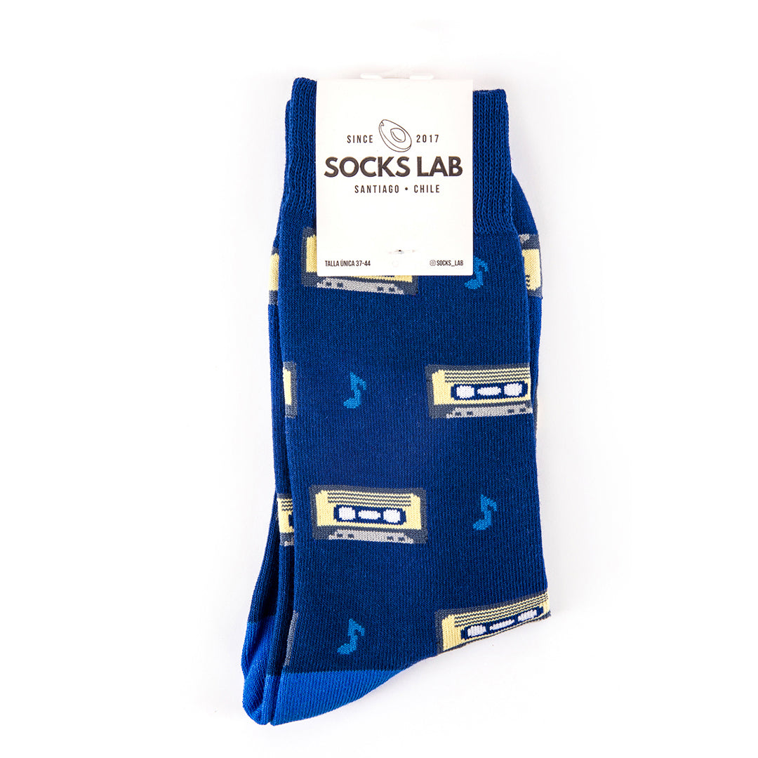 Calcetines con diseño Socks Lab - Cassette Azul