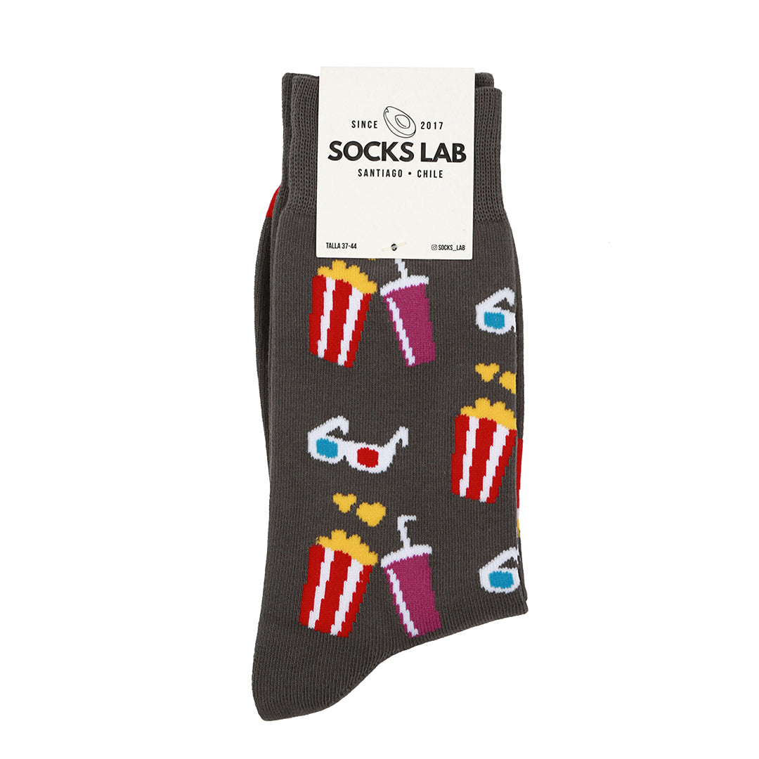 Calcetines con diseño Socks Lab - Cine Gris