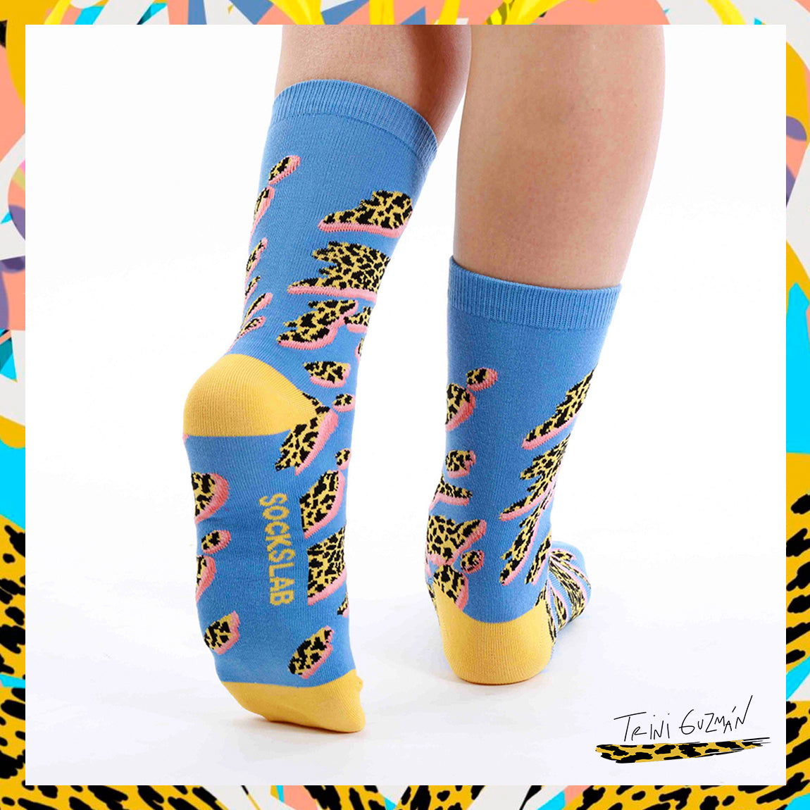 Calcetines con diseño Socks Lab - Trini Guzmán Celeste
