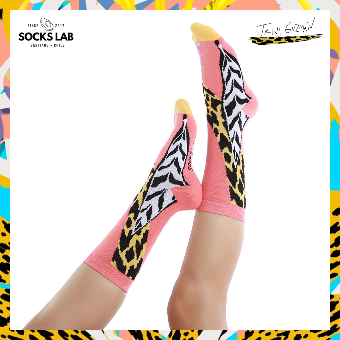 Calcetines con diseño Socks Lab - Trini Guzmán Bicolor