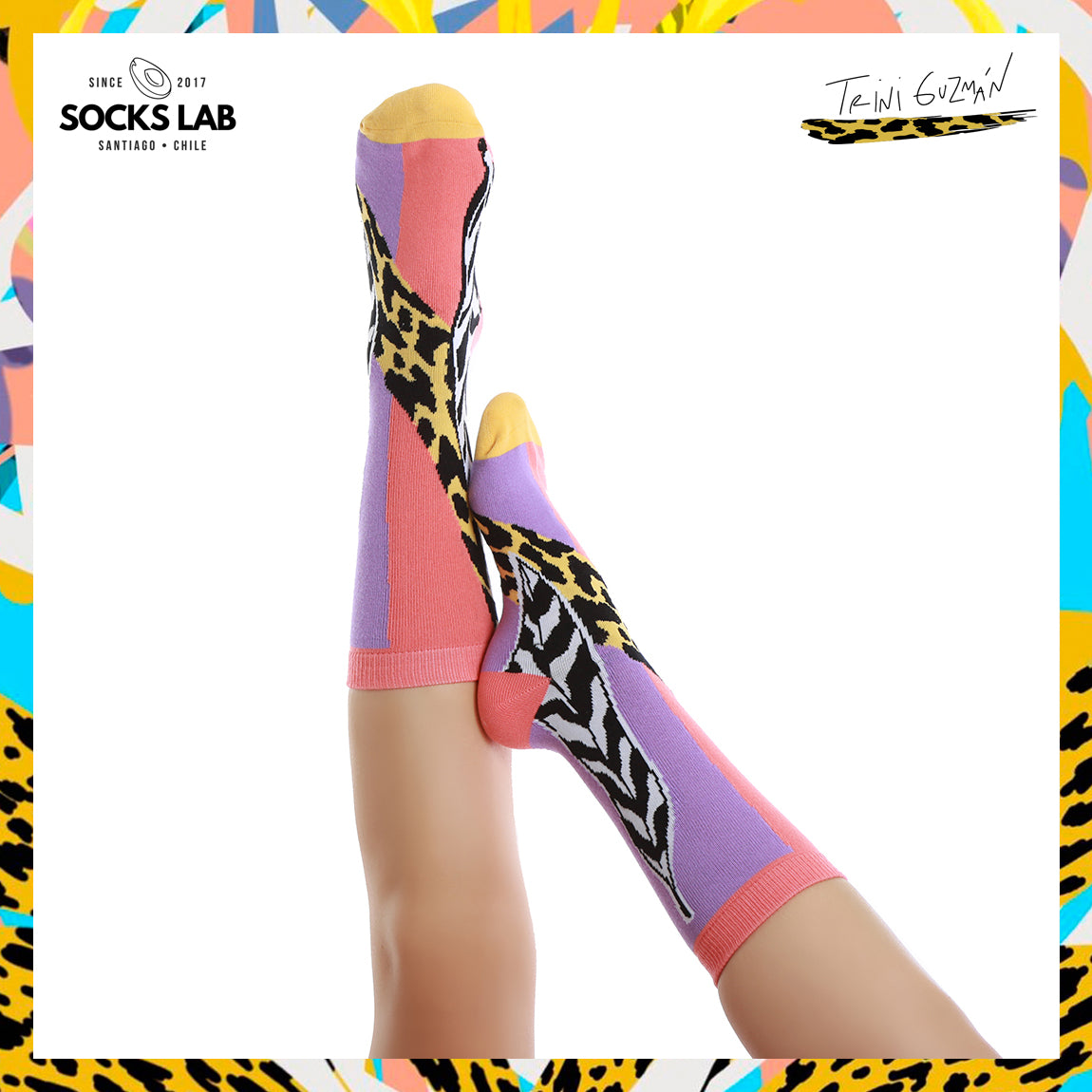 Calcetines con diseño Socks Lab - Trini Guzmán Bicolor
