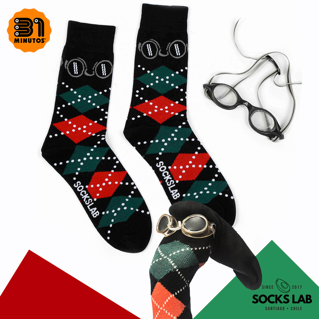 Calcetines con diseño Socks Lab 31 min - Calcetín con Rombos Man