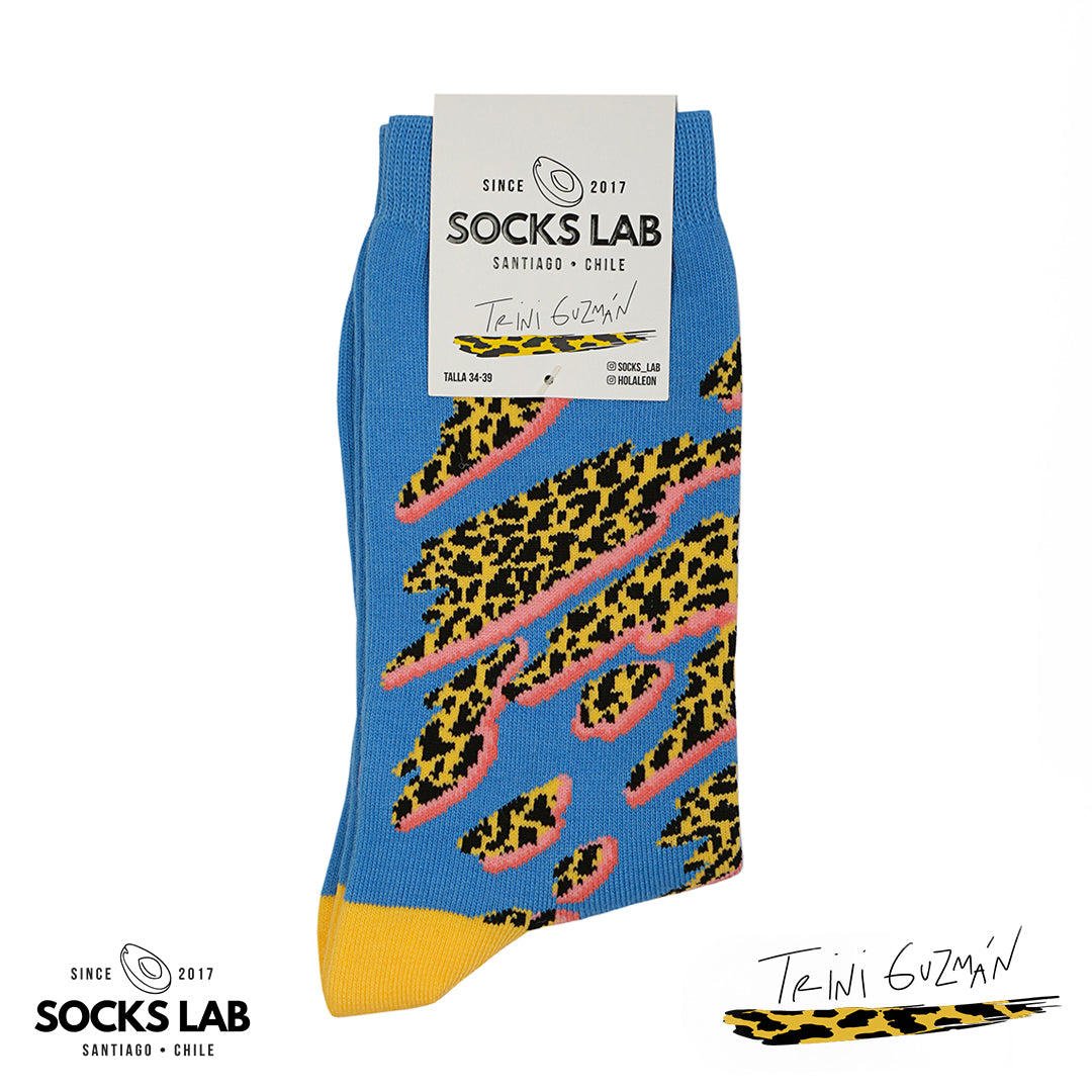 Calcetines con diseño Socks Lab - Trini Guzmán Celeste