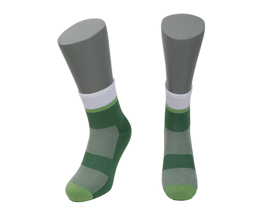 Calcetines Running - Quarter White & Light Green