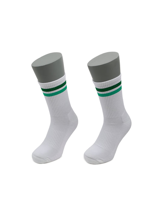 Calcetín Athletics Blanco / Verde