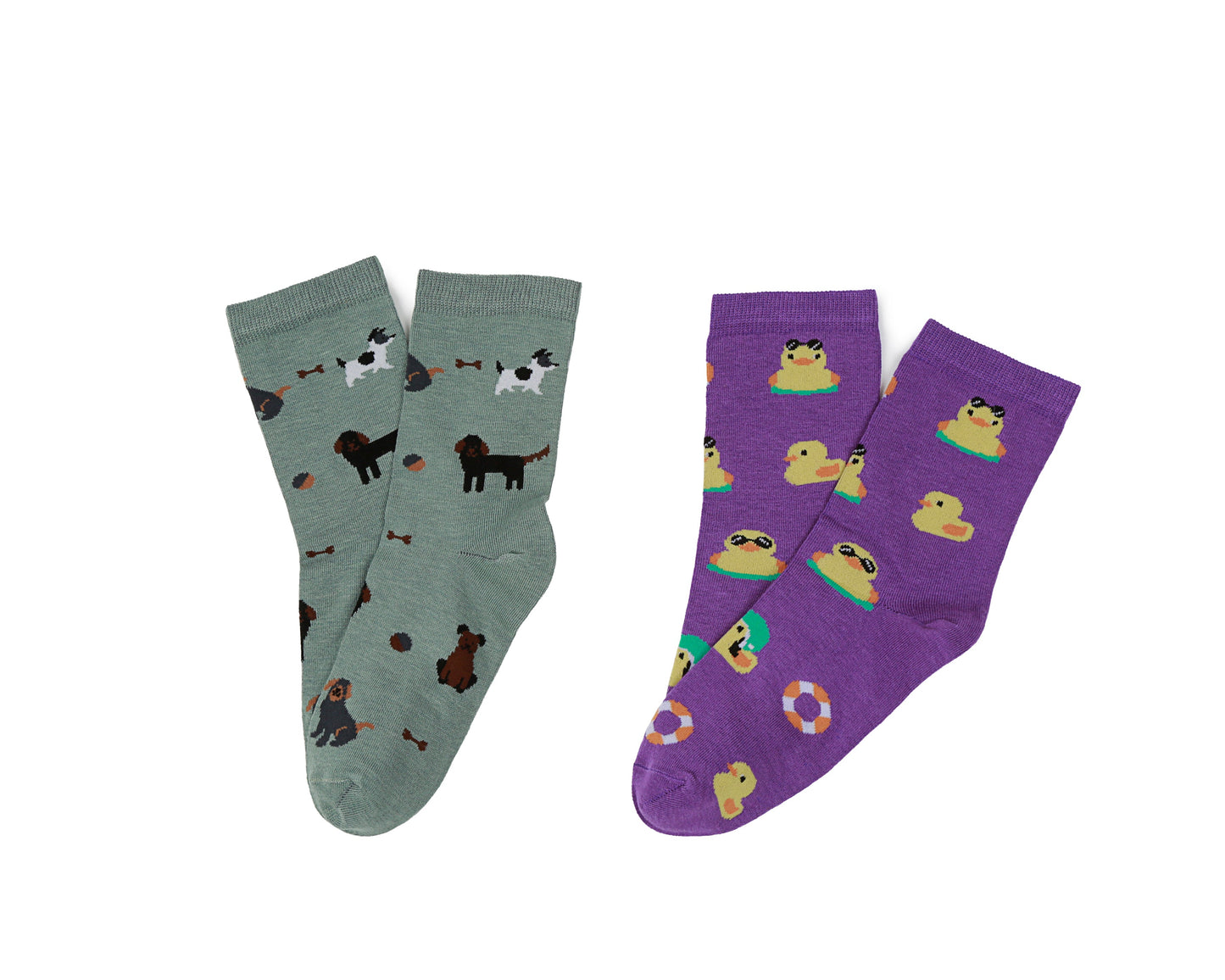 Calcetines con diseño Socks Lab -  Niños - Pack 2 calcetines Perros - Pato