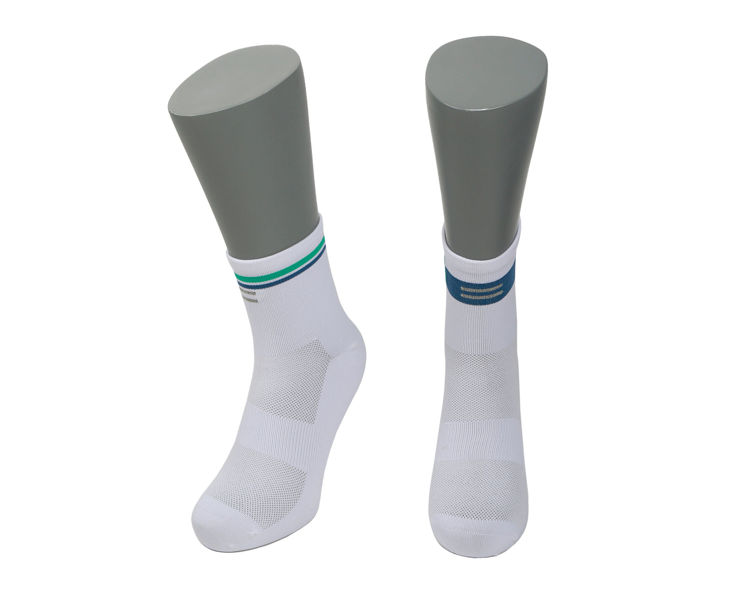 Calcetines Running - Quarter White & Blue