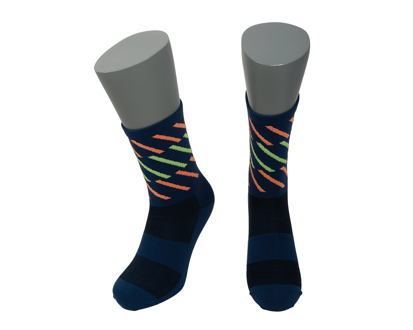 Calcetines Running - Crew Blue Turbo Stripes