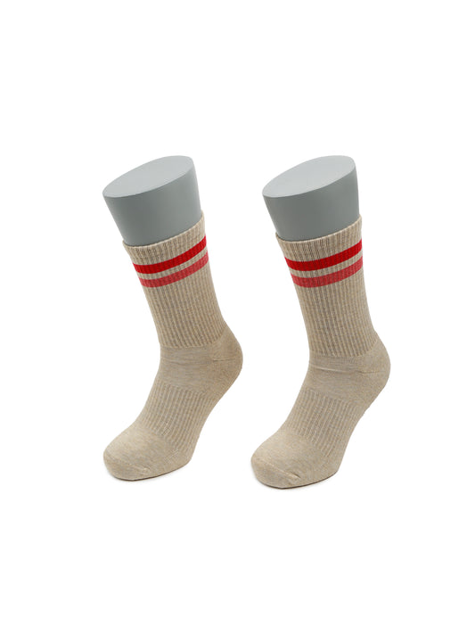 Calcetín Athletics Beige / Burdeo