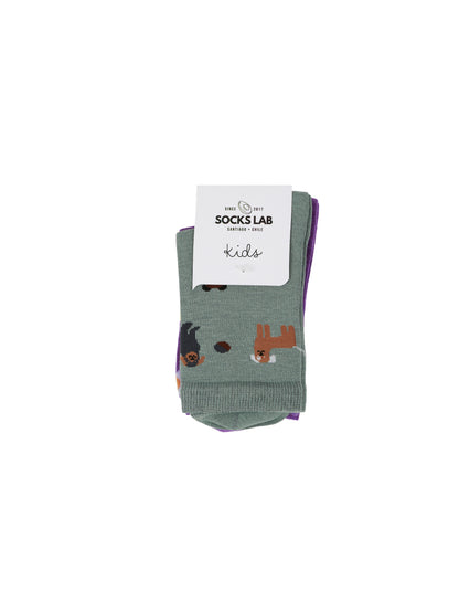 Calcetines con diseño Socks Lab -  Niños - Pack 2 calcetines Perros - Pato