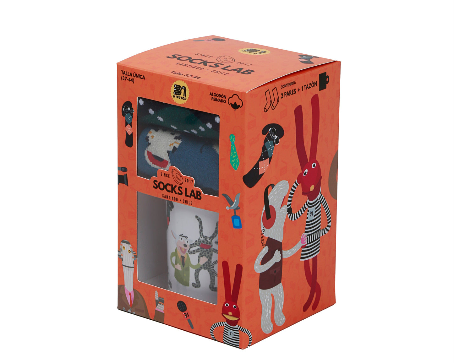 PREVENTA - Calcetines con diseño Socks Lab - Pack X2 + Tazón - 31 minutos