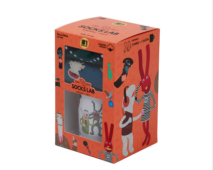 PREVENTA - Calcetines con diseño Socks Lab - Pack X2 + Tazón - 31 minutos