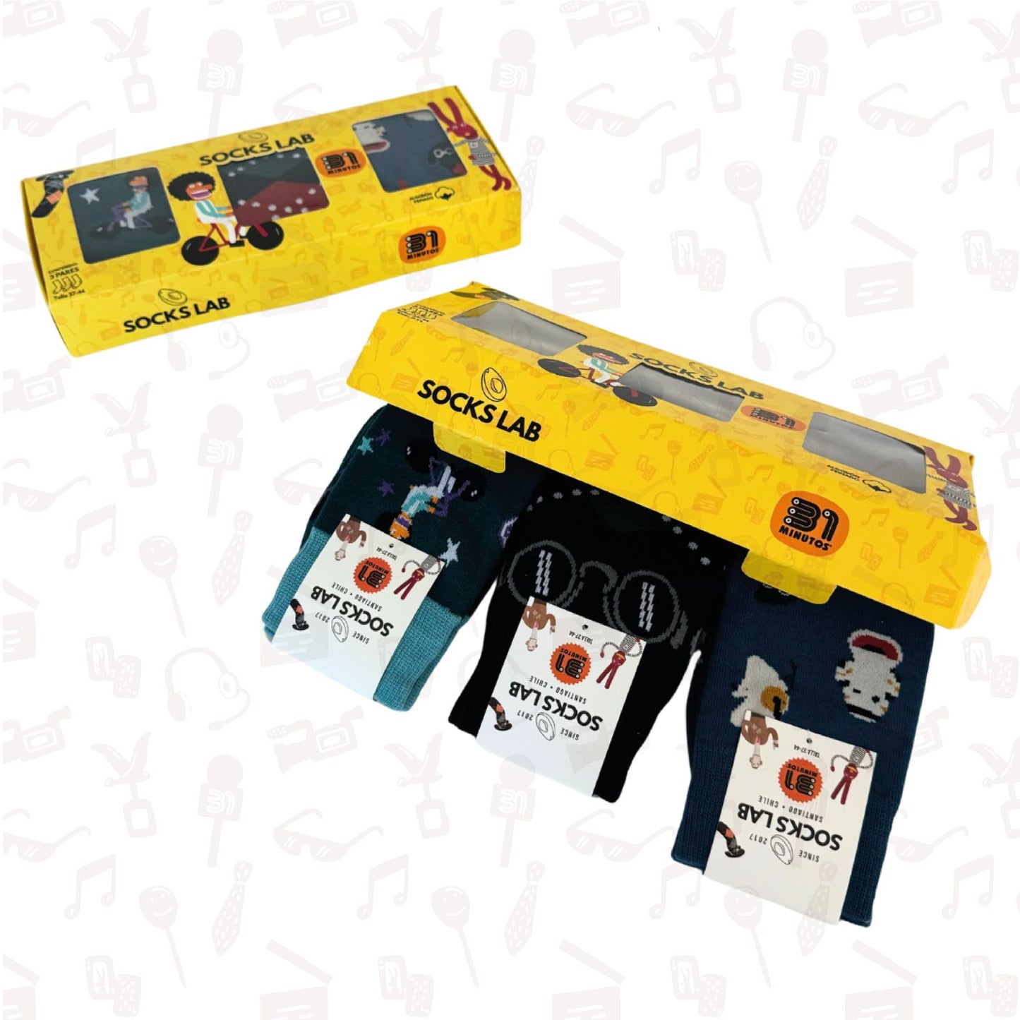 Calcetines con diseño Socks Lab - Pack X3 - 31 minutos