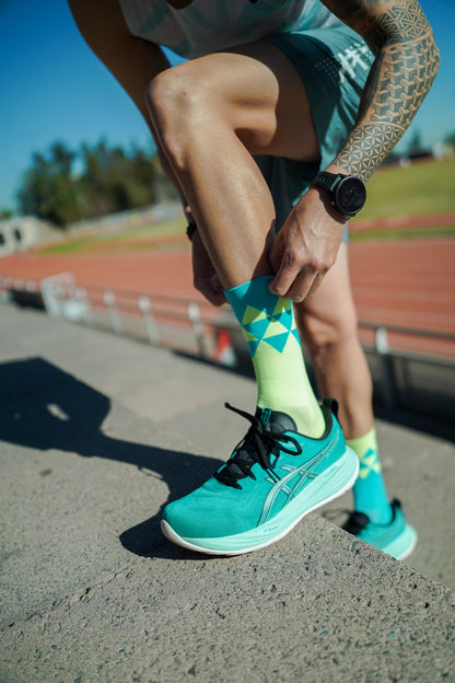 Calcetines Running - Crew Fluor Pyramid