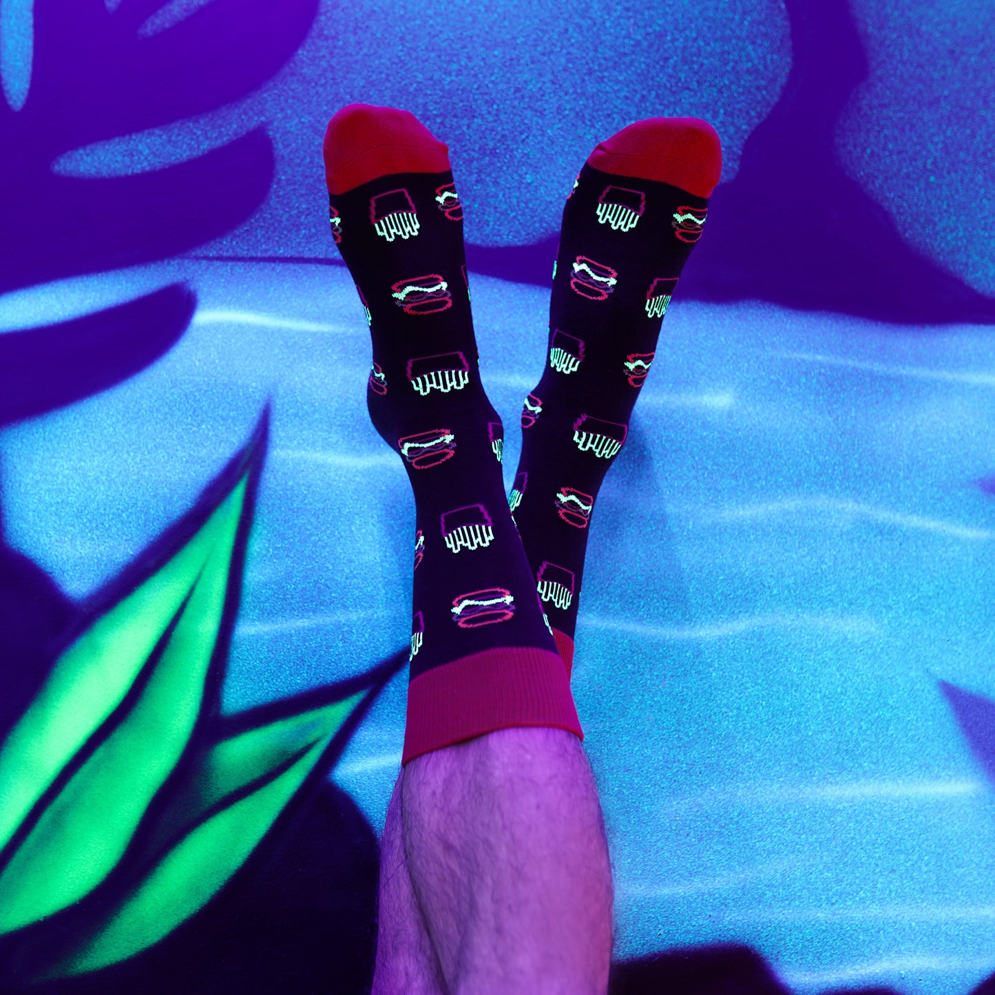 Calcetines con diseño Socks Lab - Neón Hamburguesa