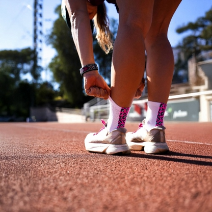 Calcetines Running - Quarter Pink Print