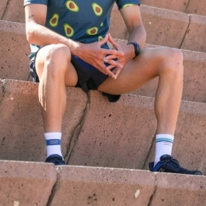 Calcetines Running - Quarter White & Blue