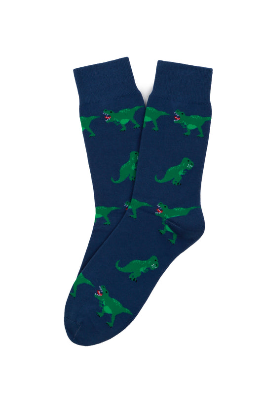 Calcetines con diseño Socks Lab - Dinosaurio T-Rex Azul