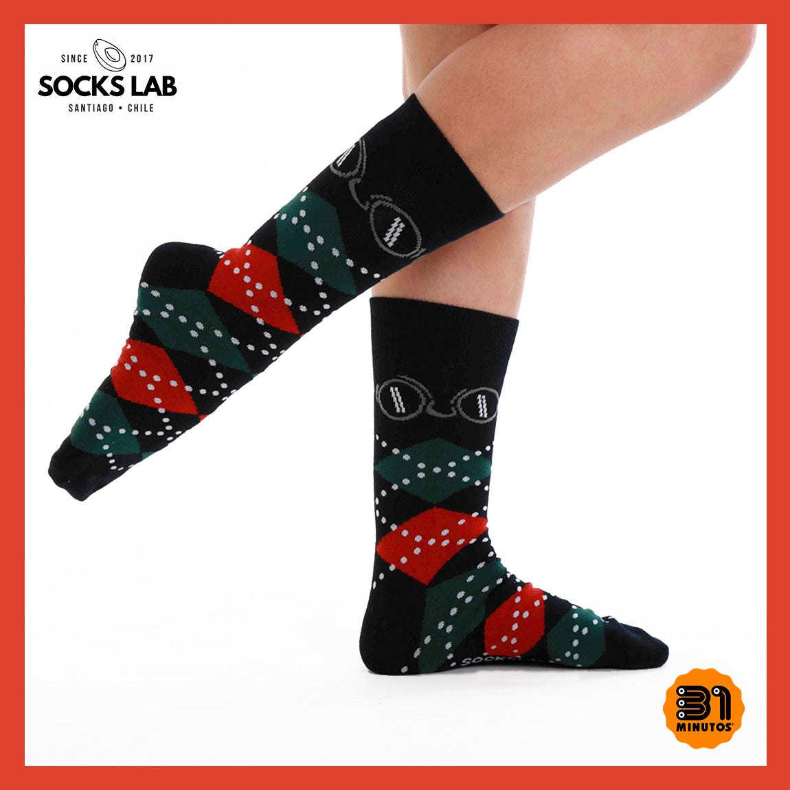 Calcetines con diseño Socks Lab - Calcetín con Rombos Man