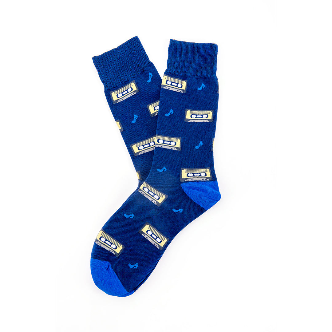 Calcetines con diseño Socks Lab - Cassette Azul