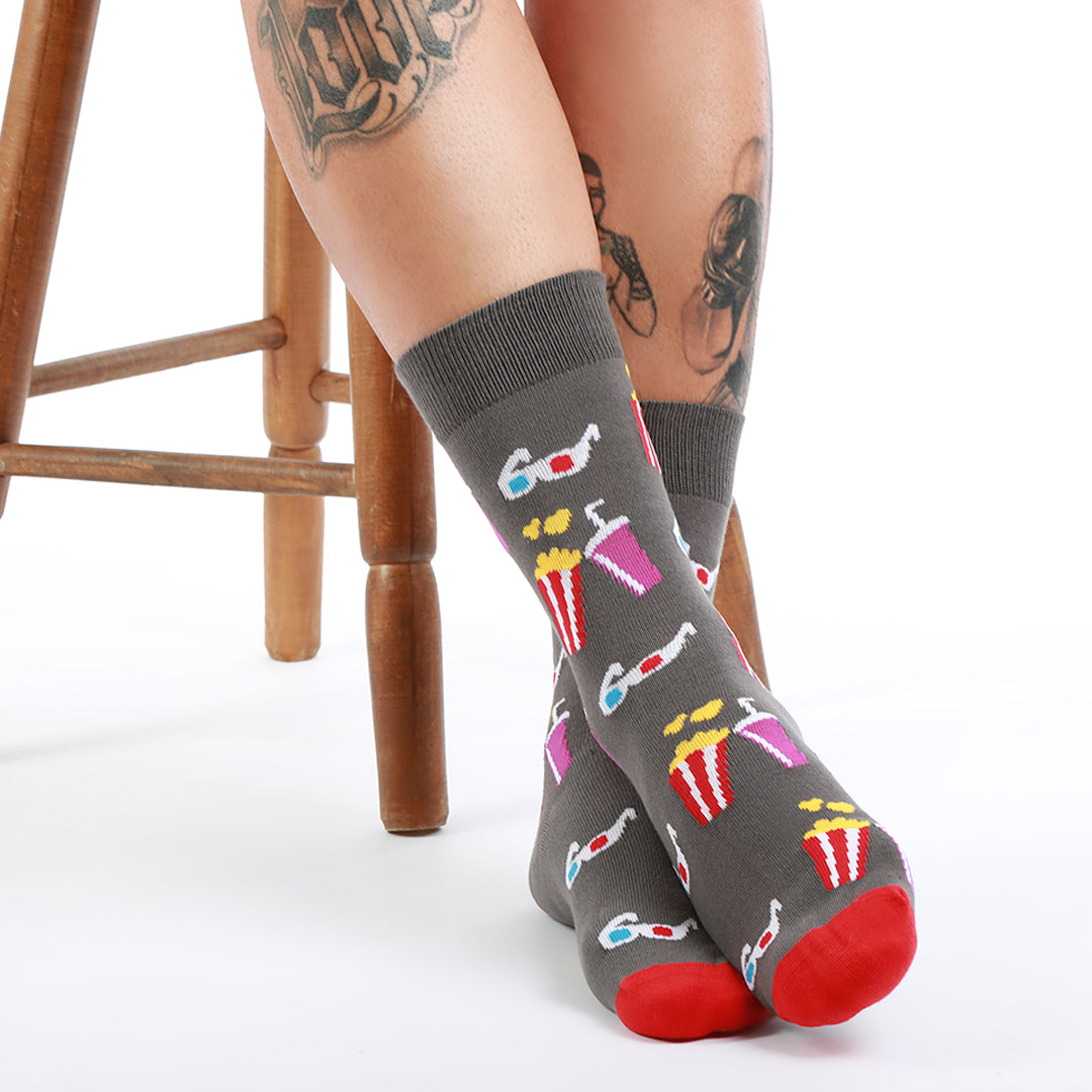 Calcetines con diseño Socks Lab - Cine Gris