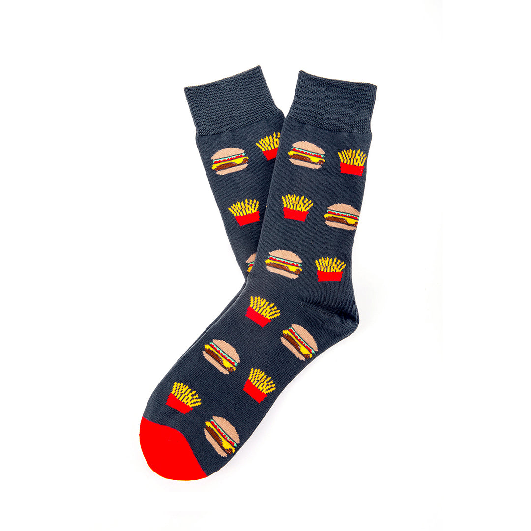Calcetines con diseño Socks Lab - Hamburguesa y Papas Fritas