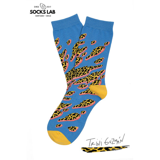 Calcetines con diseño Socks Lab - Trini Guzmán Celeste